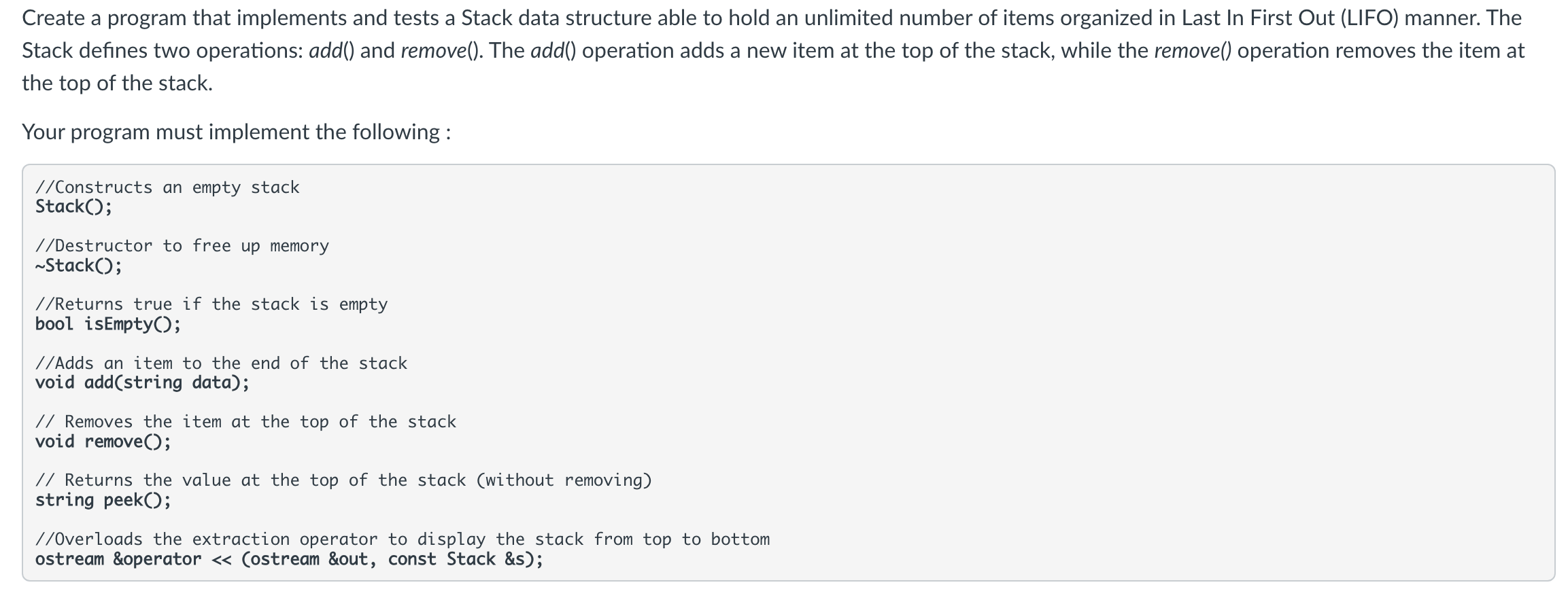 Coded in C++, ﻿DO NOT USE VECTOR BUILT IN LIBRARY! | Chegg.com