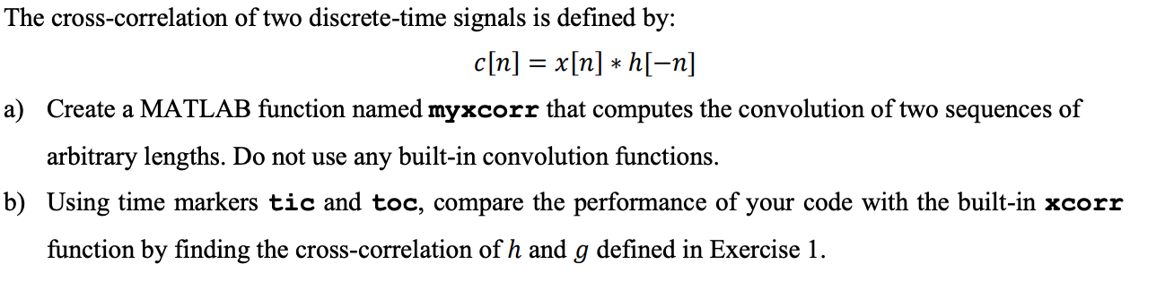 Solved The cross-correlation of two discrete-time signals is | Chegg.com