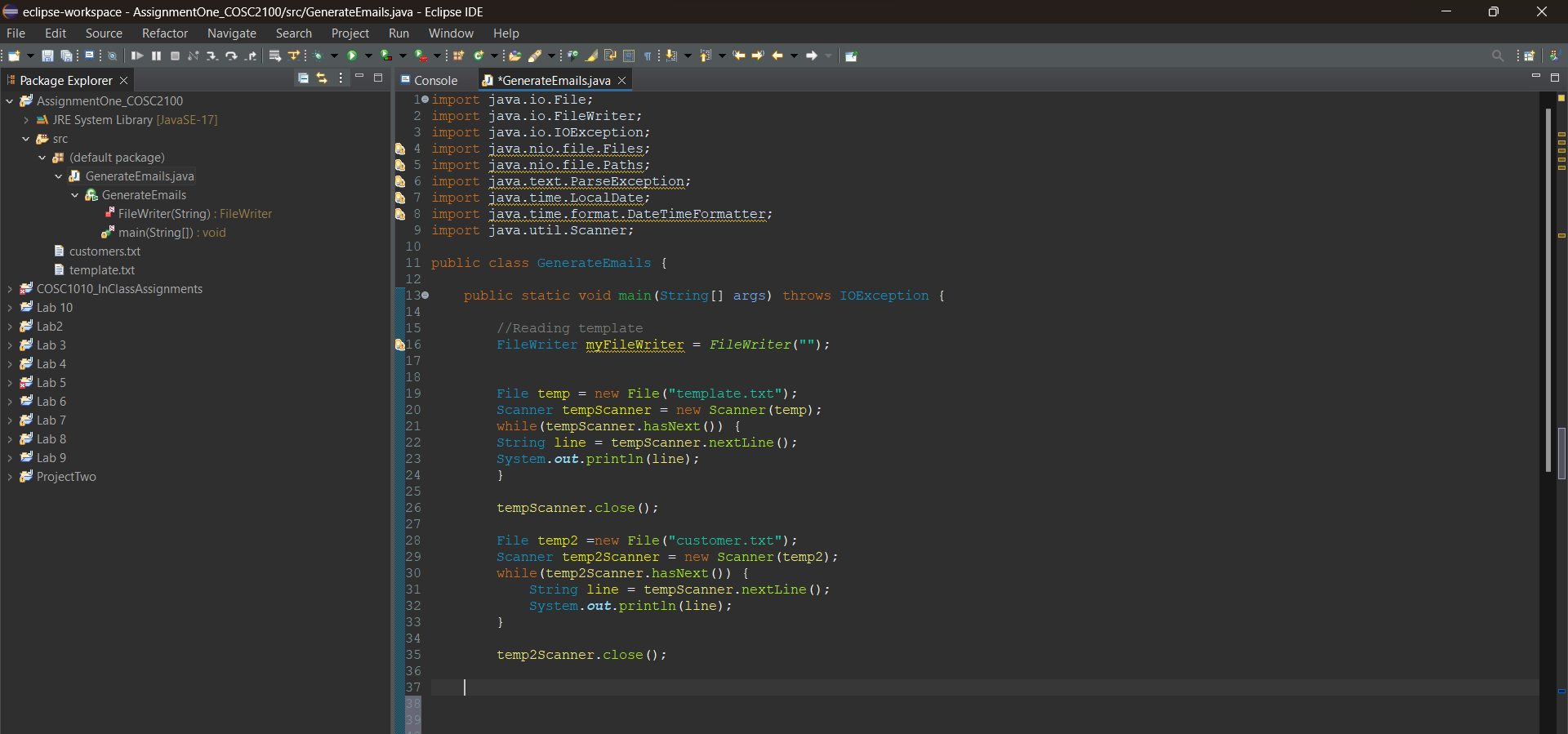 Solved From line 28 till the code stops, I belive is wrong. | Chegg.com