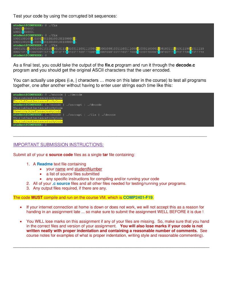 (4) Fixing Now we will find those corrupted bits and | Chegg.com