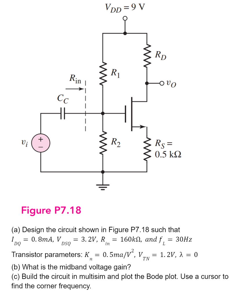 a) Design the circuit shown in Figure P7.18 such | Chegg.com