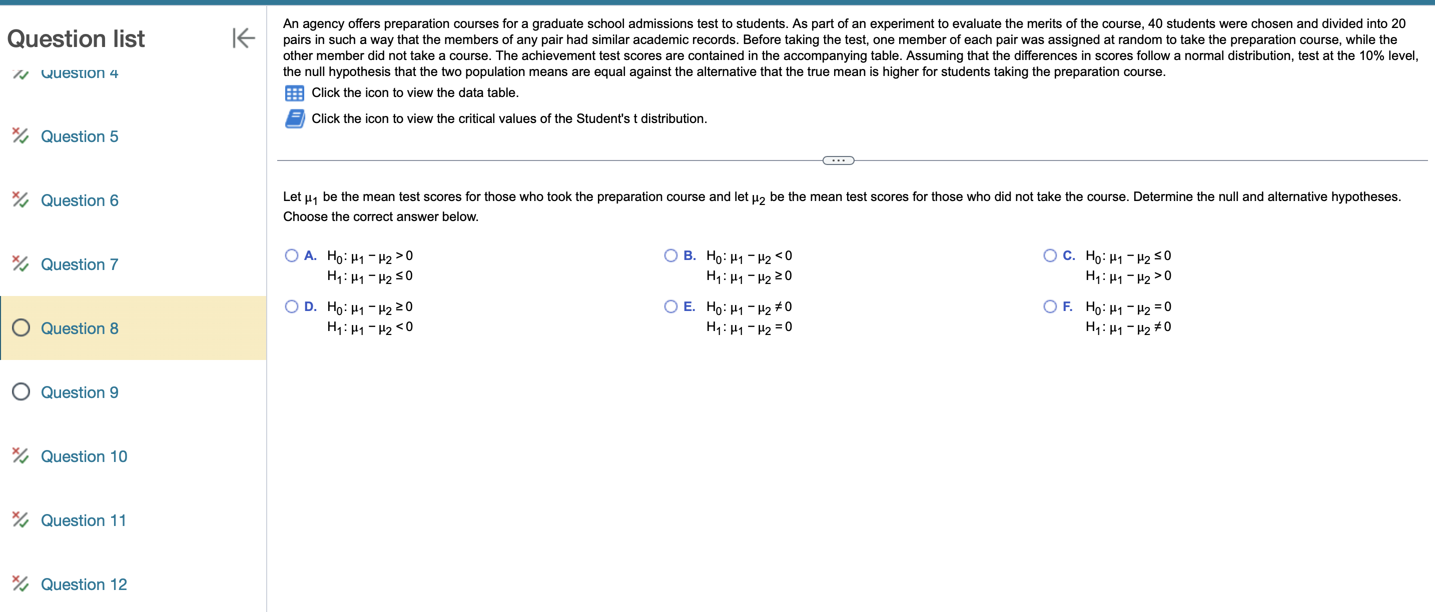 formulate a null hypothesis about the population mean