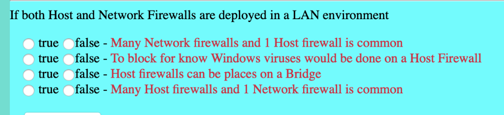 Solved If both Host and Network Firewalls are deployed in a | Chegg.com