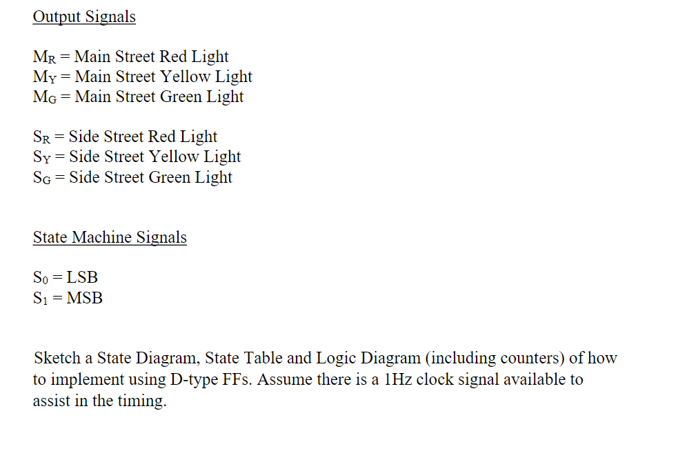 Solved A digital controller is required to control a traffic | Chegg.com