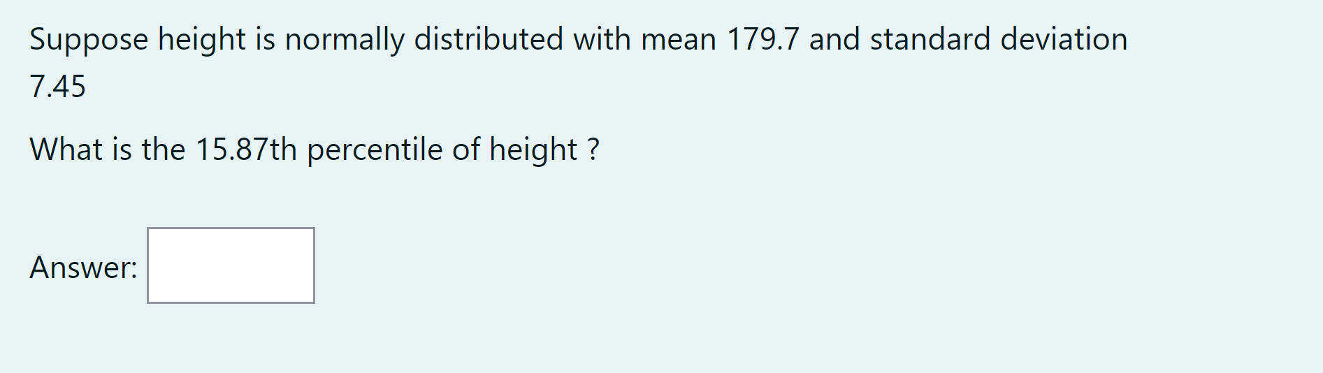 Solved Suppose height is normally distributed with mean | Chegg.com