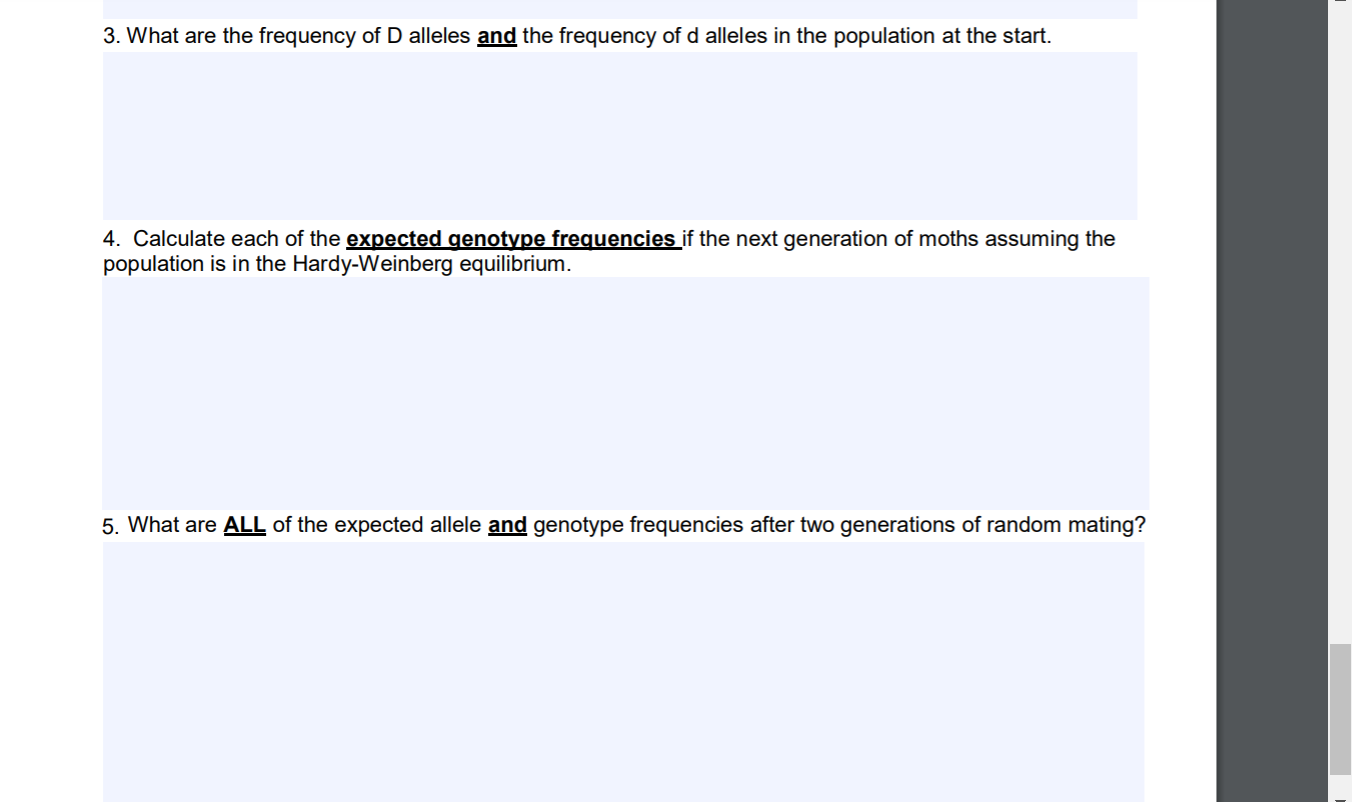 Solved Hardy-Weinberg Problem Sets: Please complete the | Chegg.com
