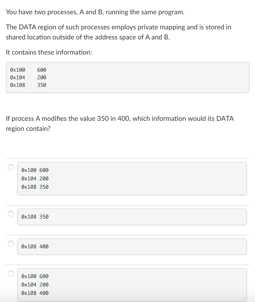 Solved You Have Two Processes, A And B, Running The Same | Chegg.com