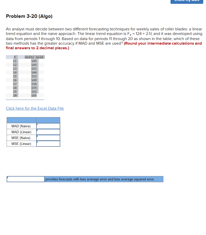 Solved An analyst must decide between two different | Chegg.com