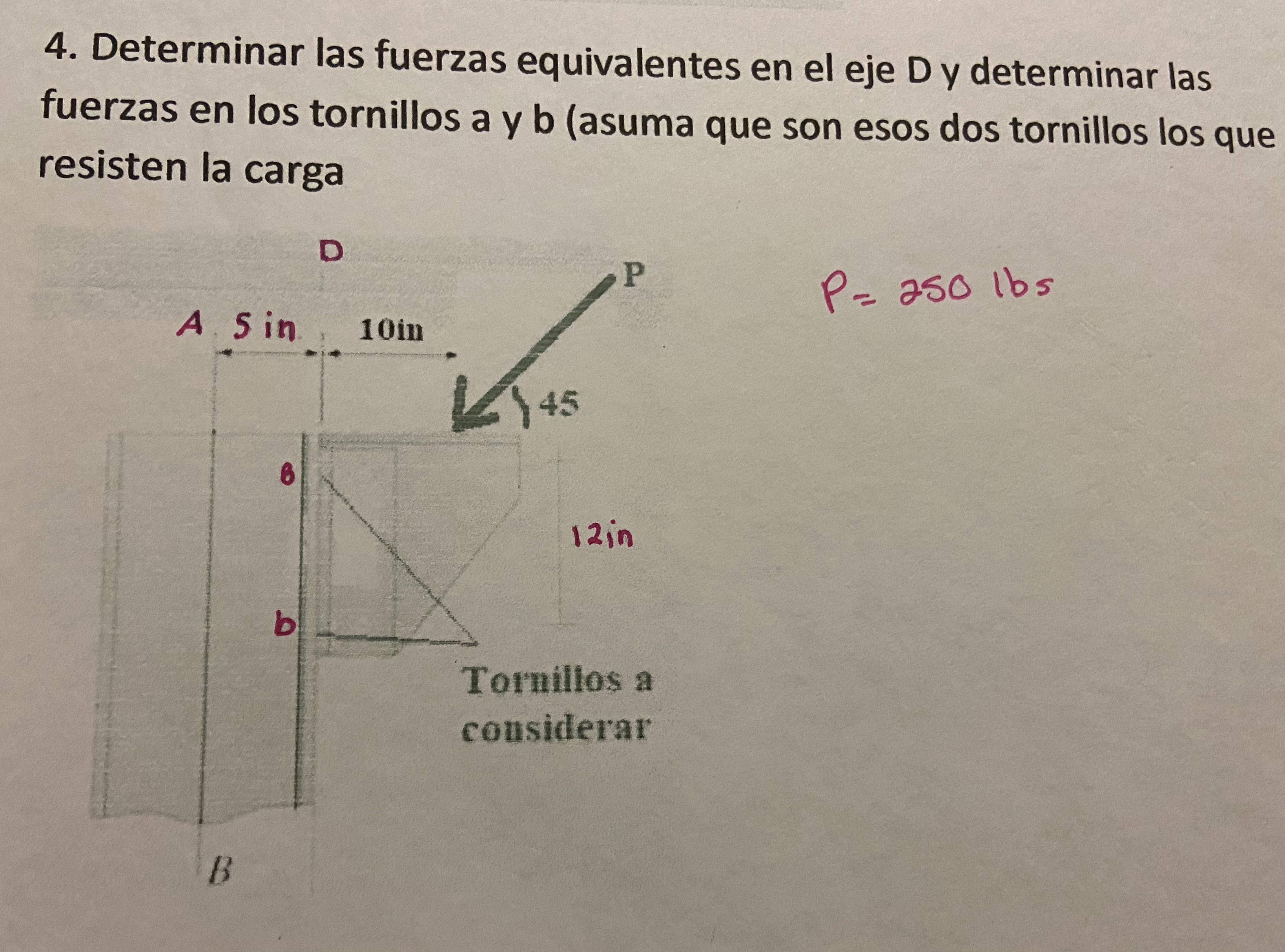 Solved Determine the equivalent forces on the D axis and | Chegg.com