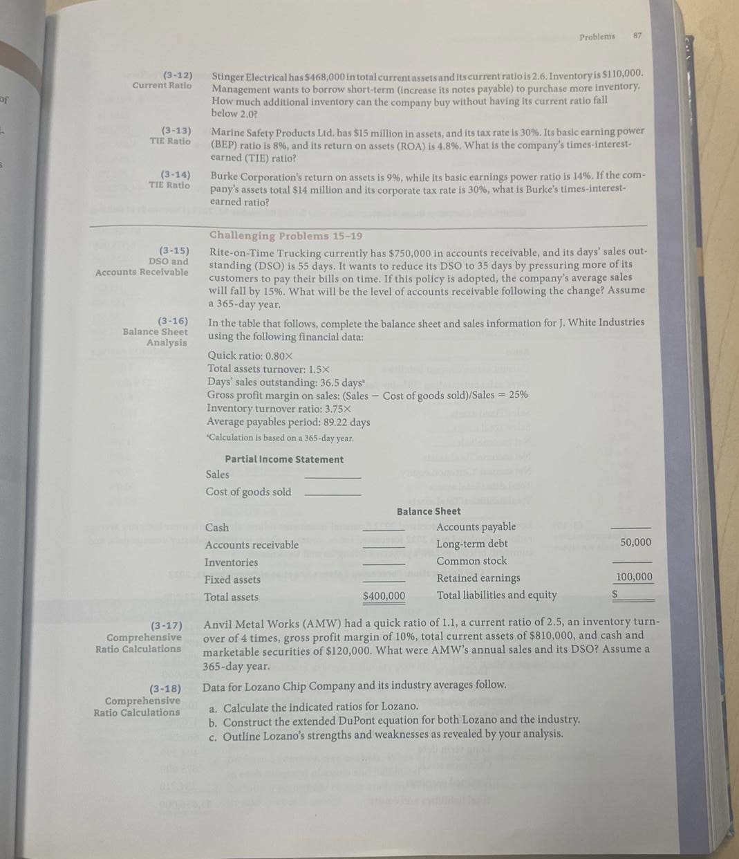 Solved (312) Stinger Electrical has 468,000 in total