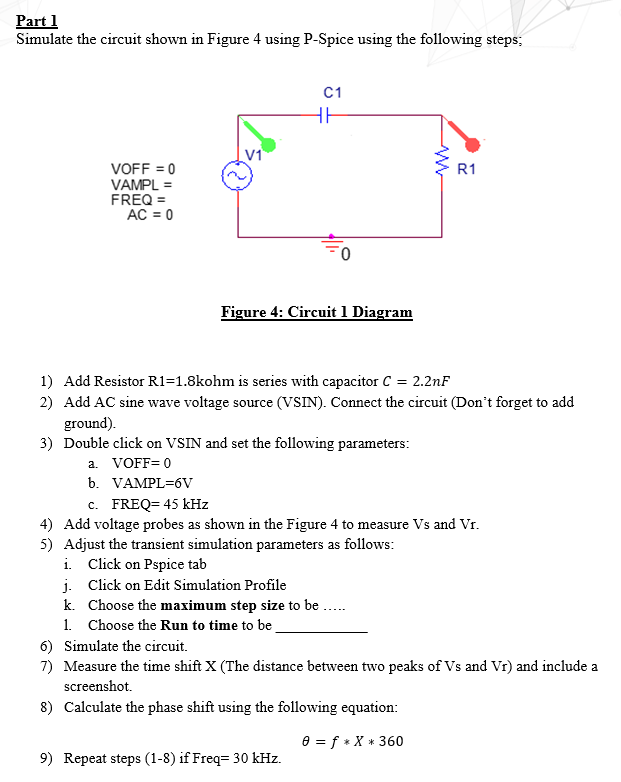 Solved 1.1 Objectives: • To study the sine wave AC voltage | Chegg.com