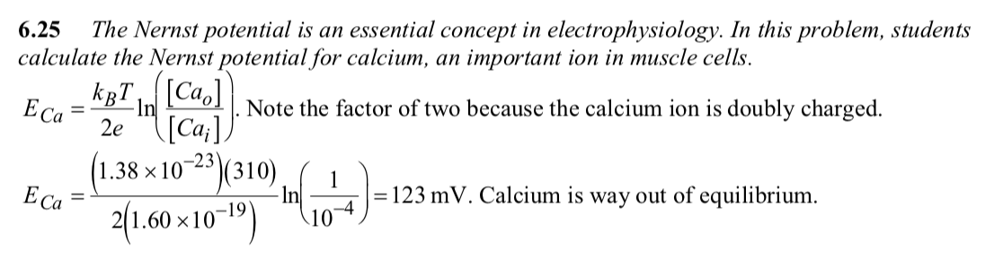 Solved Problem 25. The resting concentration of calcium | Chegg.com