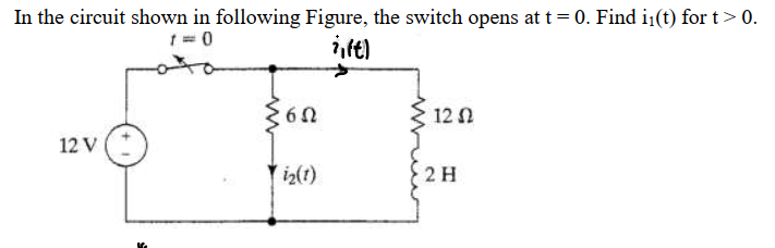 Solved In the circuit shown in following Figure, the switch | Chegg.com