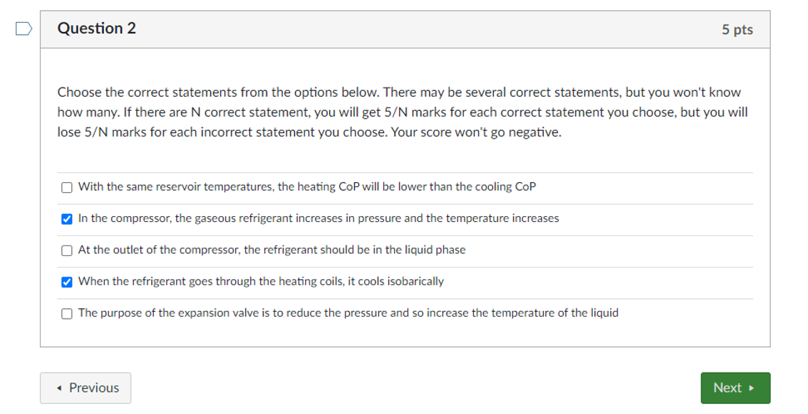 Solved Question 1 5 pts Choose the correct statements from | Chegg.com