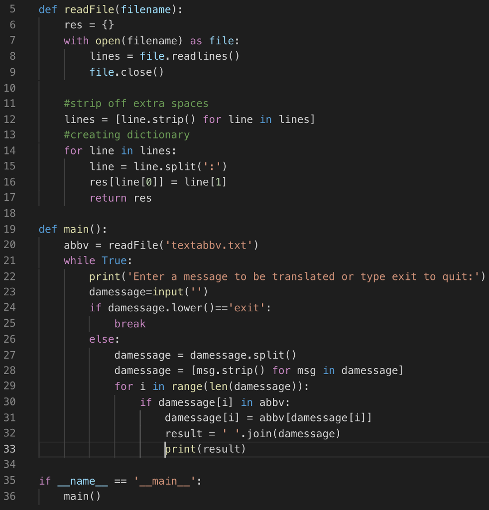 Solved I have this python code... its suppose to read a txt | Chegg.com