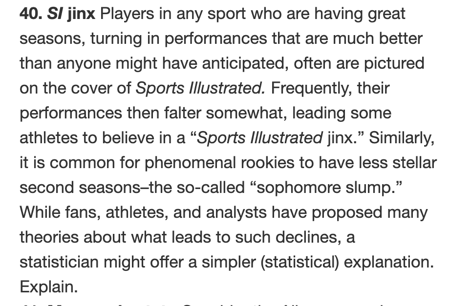 Solved 40. SI jinx Players in any sport who are having great