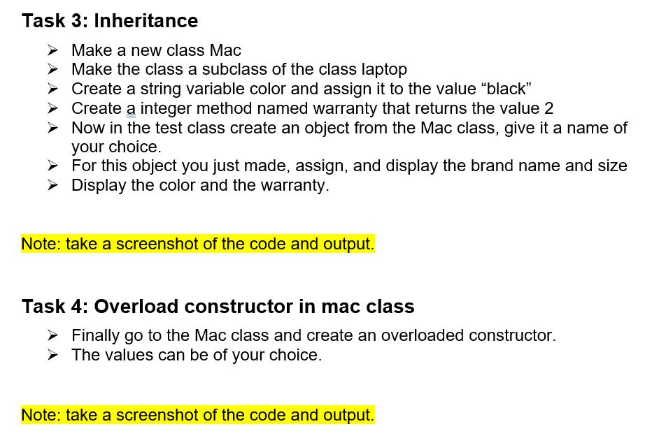 Solved Task 1: Creating a class and an object Create a | Chegg.com