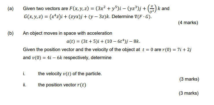 Solved A Given Two Vectors Are F X Y Z 3x2 Y5 I Chegg Com