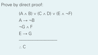 Solved Prove By Direct Proof: (A^ B) V (CD) V (E^ ¬F) A →→B | Chegg.com