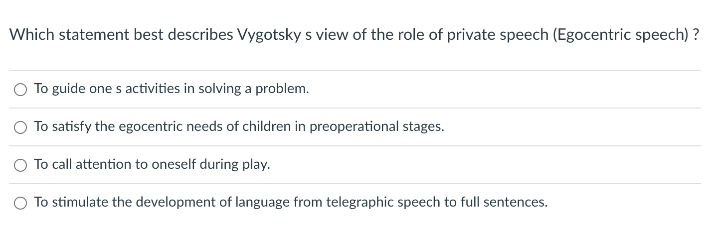 Vygotsky's hotsell private speech