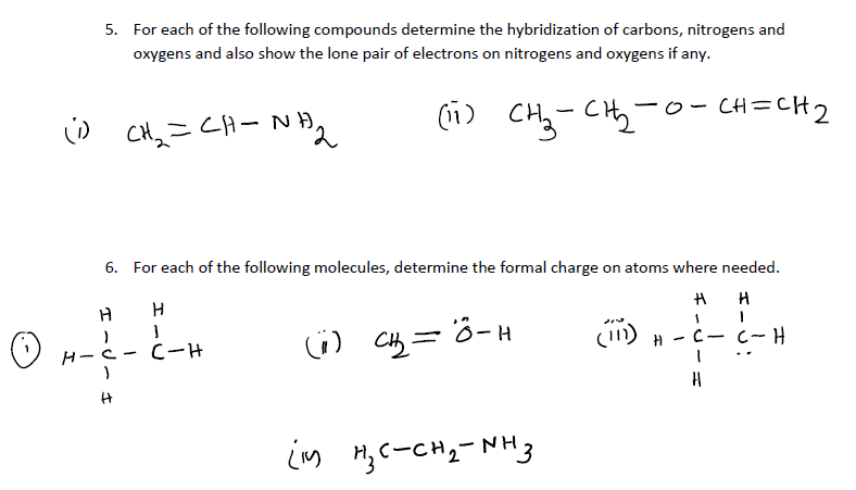 Solved 5. For each of the following compounds determine the | Chegg.com