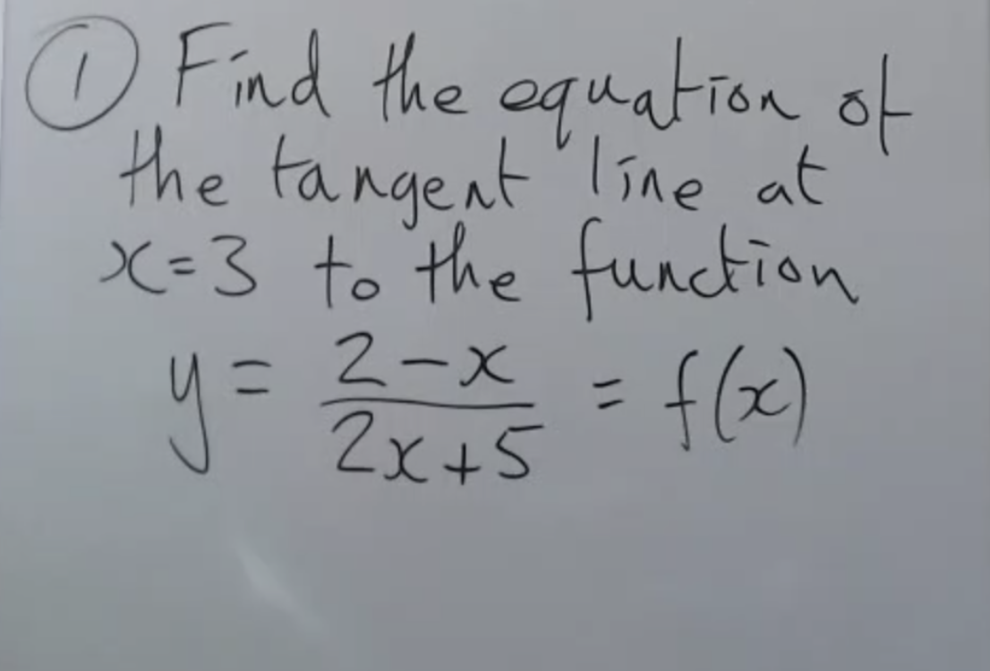 Solved (1) ﻿Find the equation ofthe tangent line atx=3 ﻿to | Chegg.com