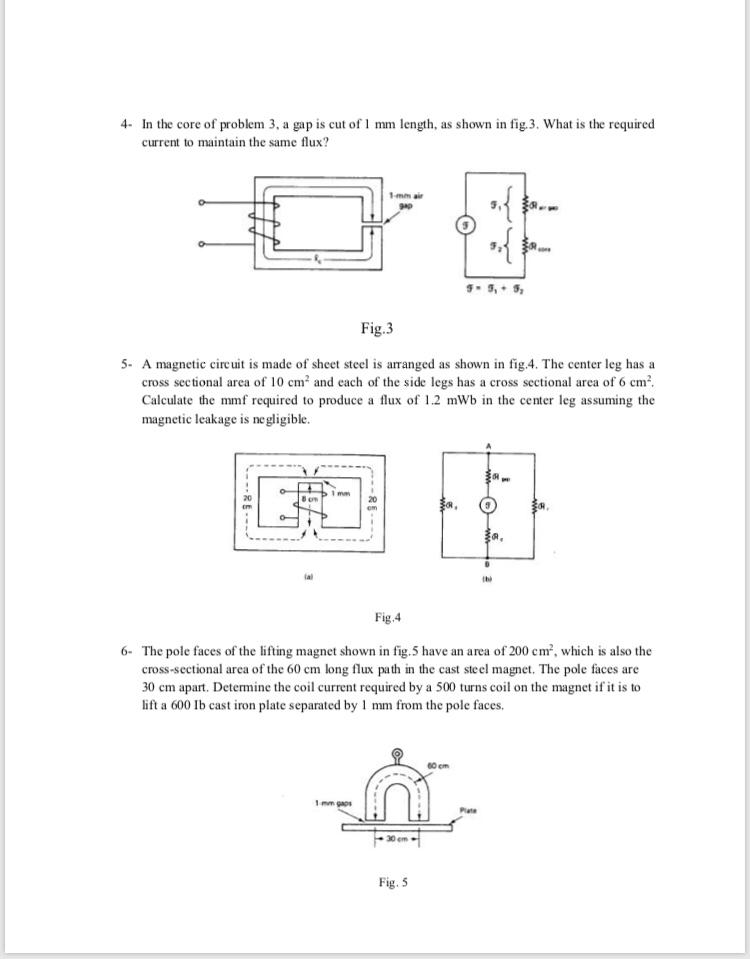 Solved Magnetic Circuits Solved Problems 1. A Coil Is | Chegg.com