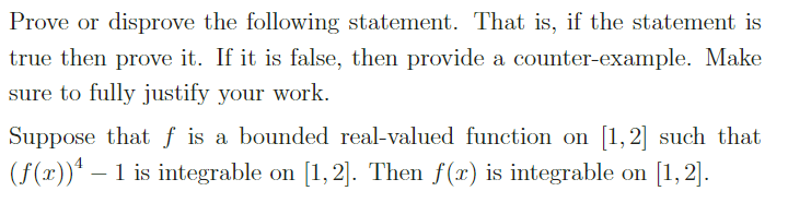 Solved Prove or disprove the following statement. That is, | Chegg.com