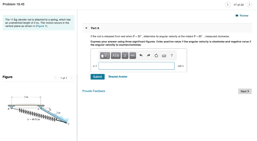 Solved Problem 18.63 18 of 22 A Review The system consists | Chegg.com