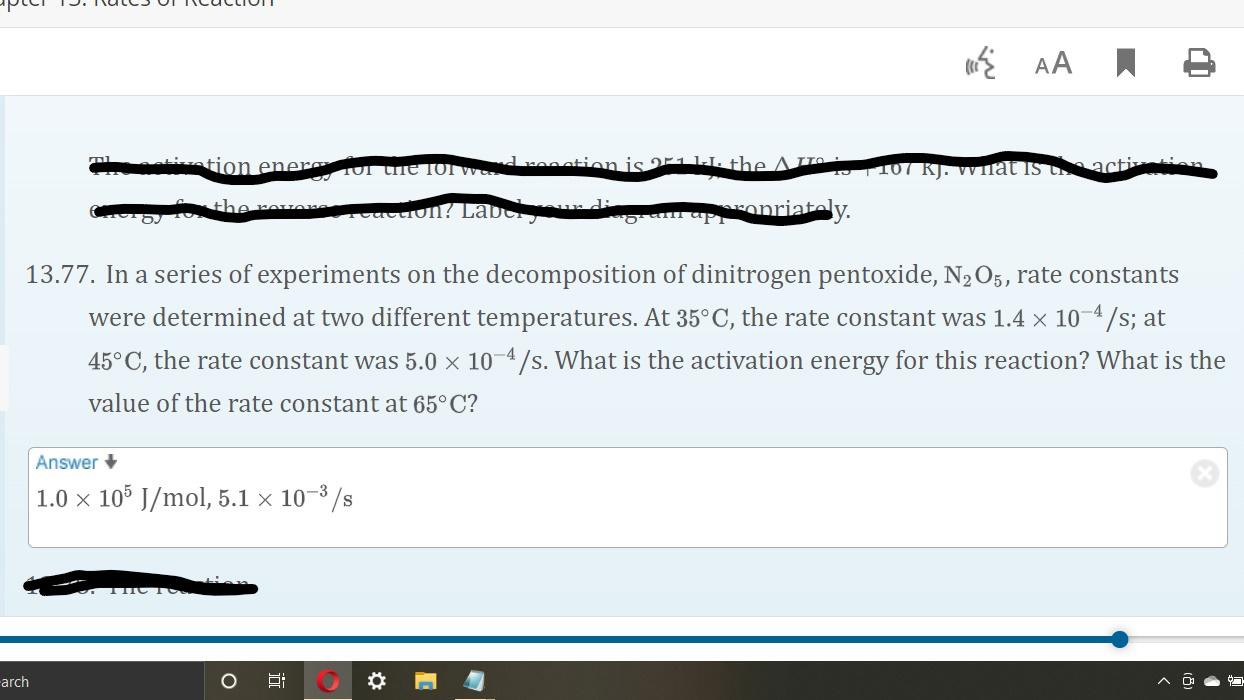 Solved I Was Able To Calculate The Activation Energy, But | Chegg.com