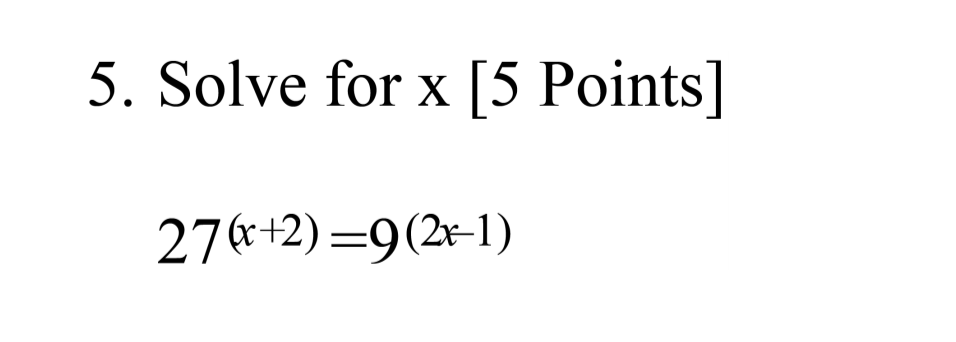 2x 5 27 what is x