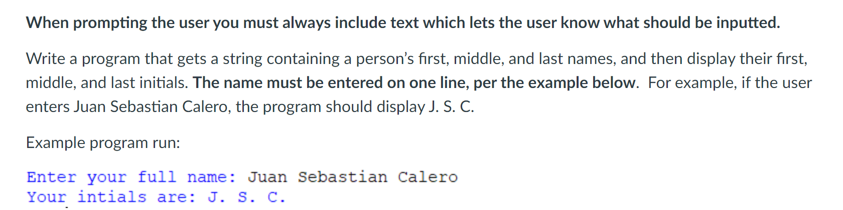 Solved Python: Write a program that gets a string | Chegg.com