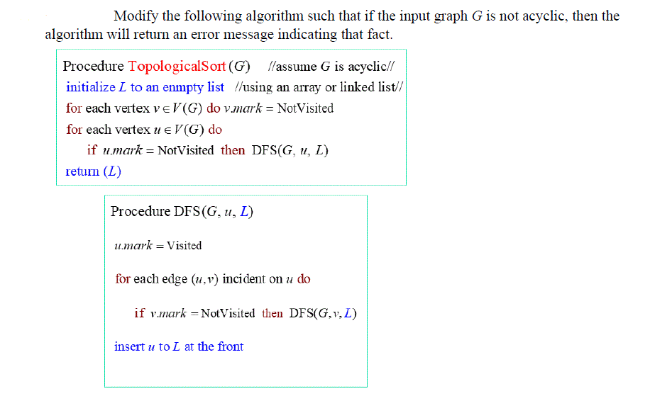 Solved Modify the following algorithm such that if the input | Chegg.com