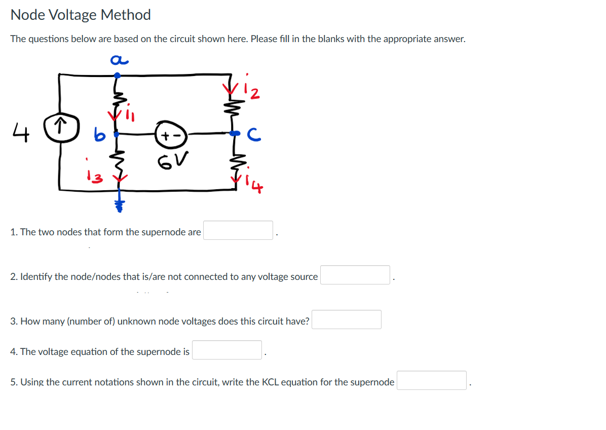 Solved Node Voltage Method The Questions Below Are Based On | Chegg.com