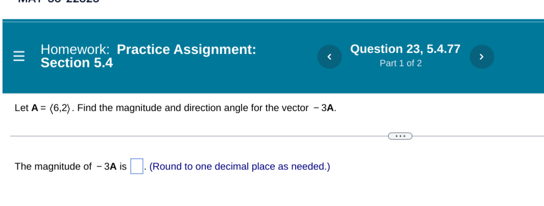 Solved Homework: Practice Assignment: Section 5.4 Let A = | Chegg.com