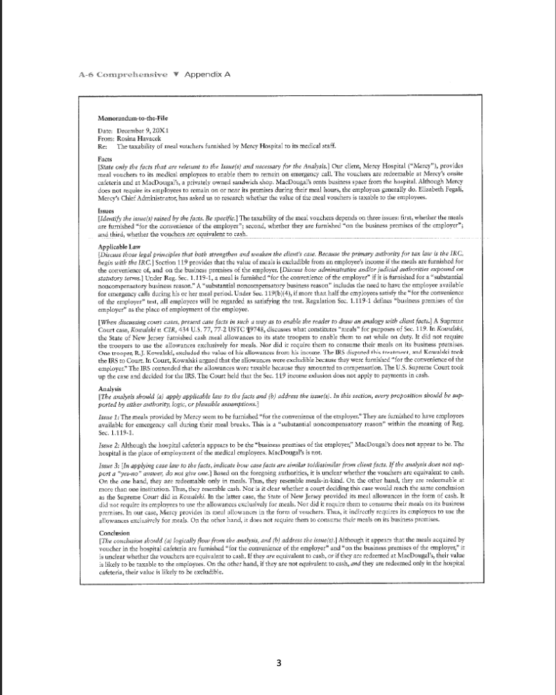 Assignment 2 Tax Research Memo Requirement Each Chegg Com