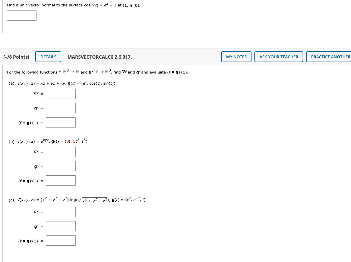 Solved Find a unit vector normal to the surface cos(xy) = e? | Chegg.com