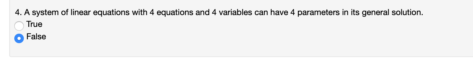 Solved 4. A system of linear equations with 4 equations and | Chegg.com