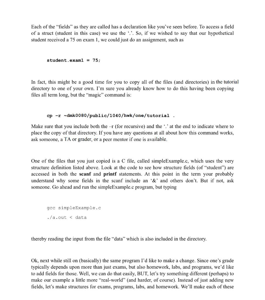 Solved HW1: Structures as Aggregates of Heterogeneous Data | Chegg.com