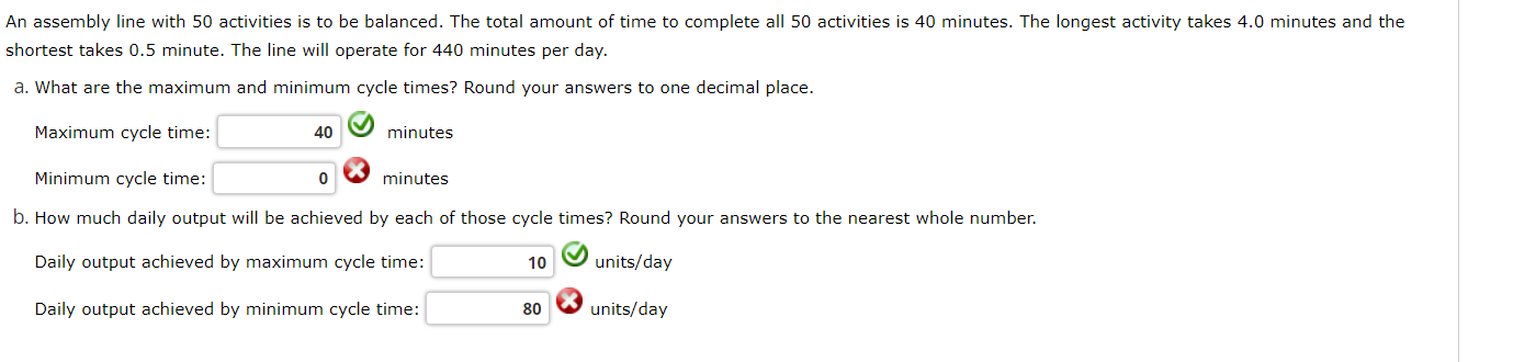 Solved An assembly line with 50 activities is to be | Chegg.com