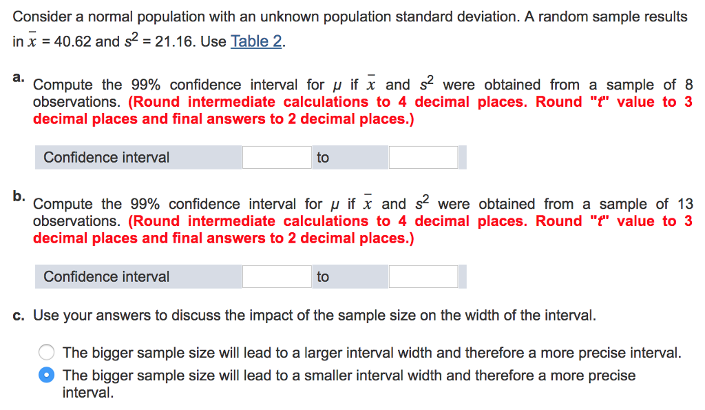 Solved Consider a normal population with an unknown | Chegg.com