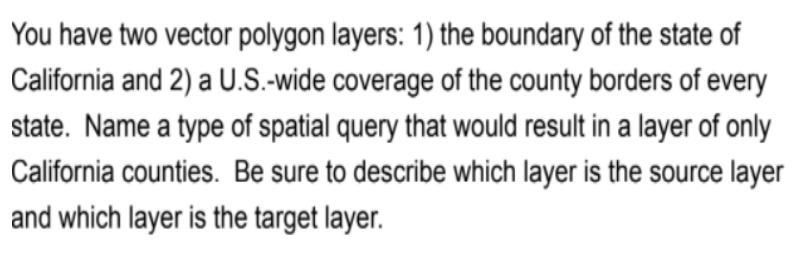 Solved You have two vector polygon layers: 1) the boundary | Chegg.com