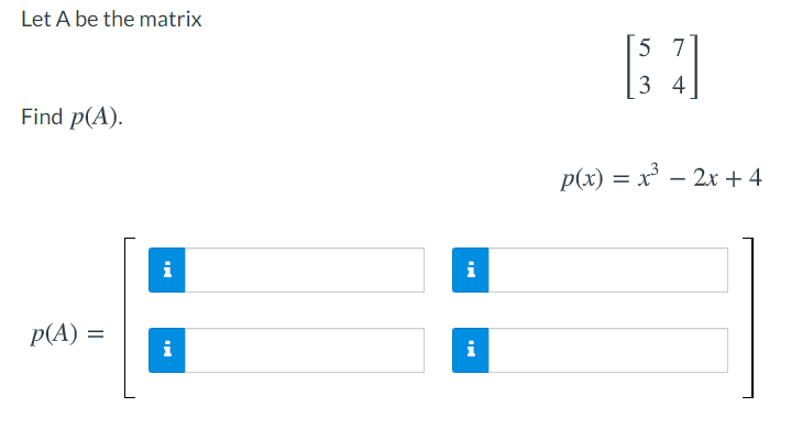 Solved Current Attempt in Progress Let A be the matrix 7 3 2 | Chegg.com