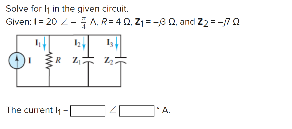 Solved Solve for ∥1 in the given circuit. Given: | Chegg.com