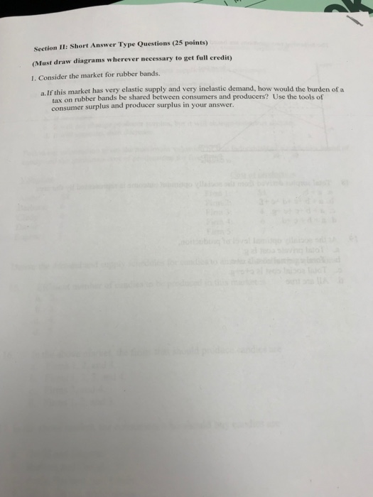Solved Section II: Short Answer Type Questions (25 points) | Chegg.com