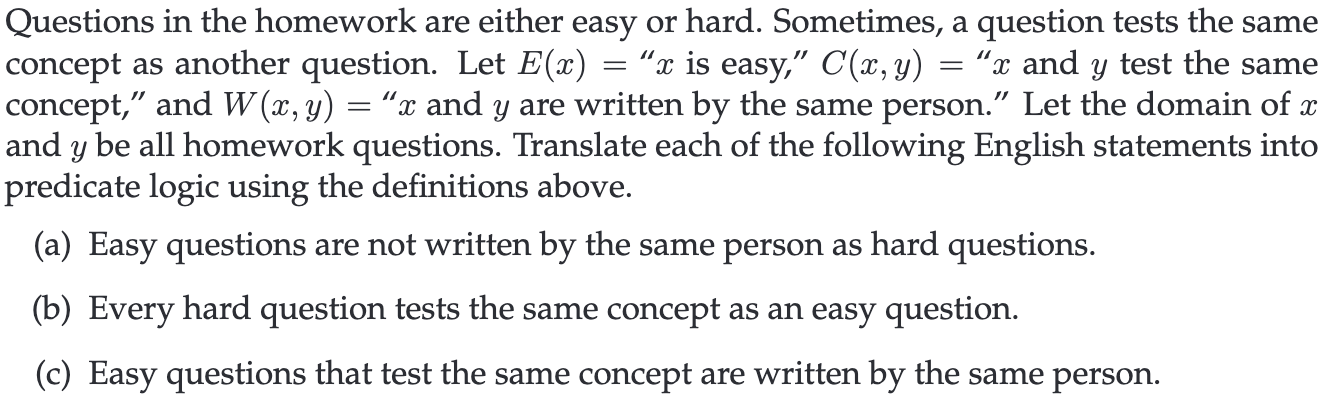 homework like question