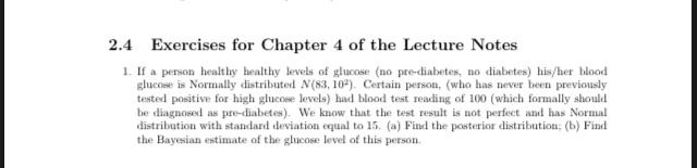Solved 2.4 Exercises for Chapter 4 of the Lecture Notes 1. | Chegg.com