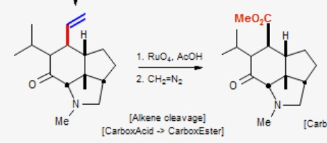 Solved Meo,C 1. RuO. AcOH 0 2. CH2-N 0 IN Alkene cleavage] | Chegg.com