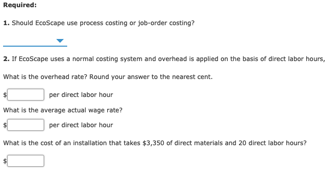 Solved Characteristics Of Production Process Cost