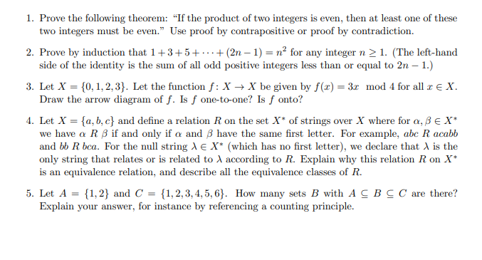 Solved 1. Prove The Following Theorem: "If The Product Of | Chegg.com